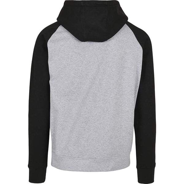 Build Your Brand Mens Basic Raglan Hoodie
