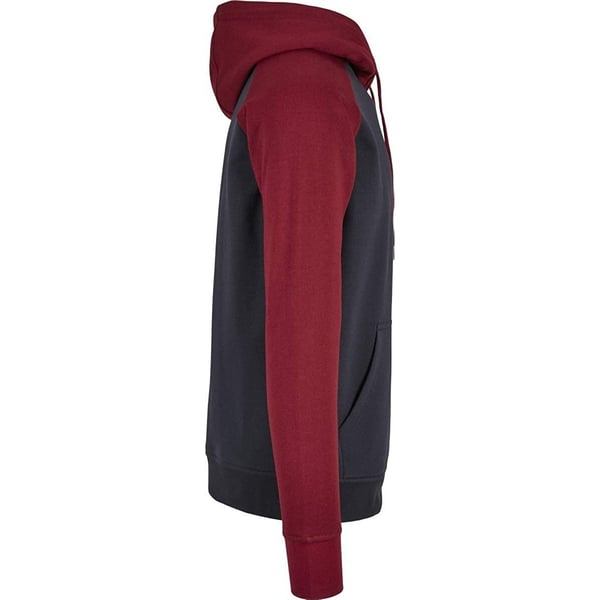 Build Your Brand Mens Basic Raglan Hoodie