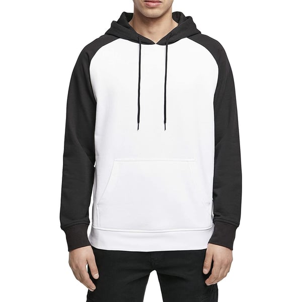 Build Your Brand Mens Basic Raglan Hoodie