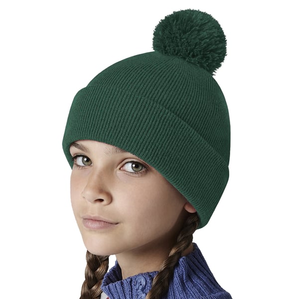 Beechfield Børn/børn Original Pom Pom Beanie