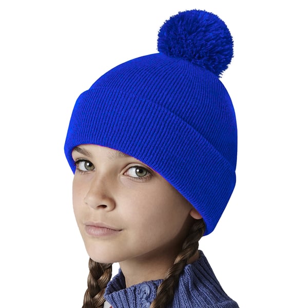 Beechfield Børn/børn Original Pom Pom Beanie
