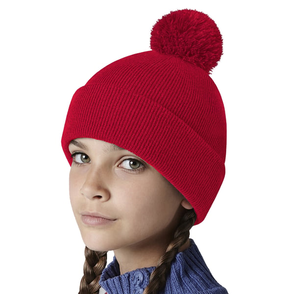 Beechfield Børn/børn Original Pom Pom Beanie