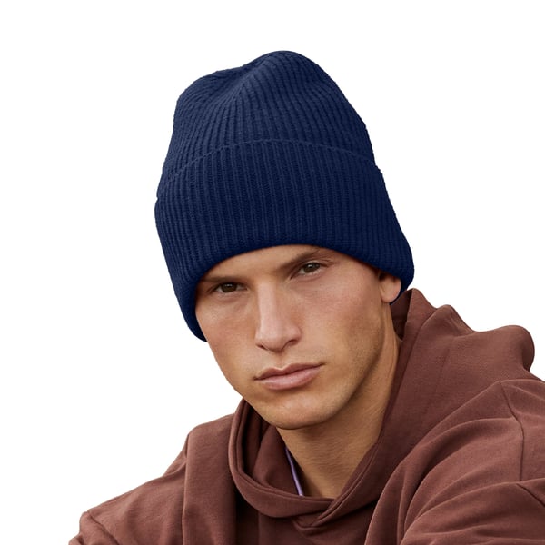 Beechfield Unisex voksen oversized beanie med manchet