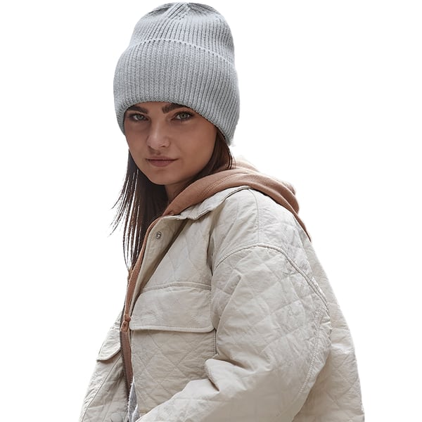 Beechfield Unisex voksen oversized beanie med manchet
