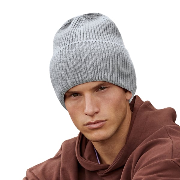 Beechfield Unisex voksen oversized beanie med manchet