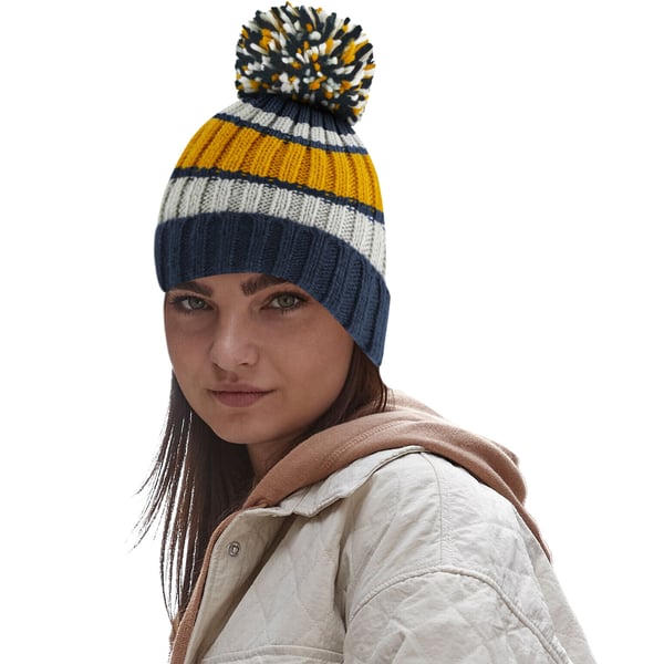 Beechfield Unisex aikuisten Hygge-raidallinen pipo