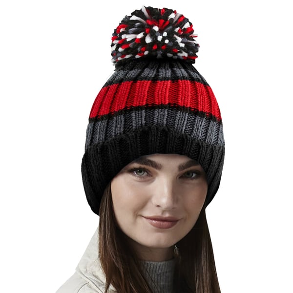 Beechfield Unisex Adult Hygge Striped Beanie