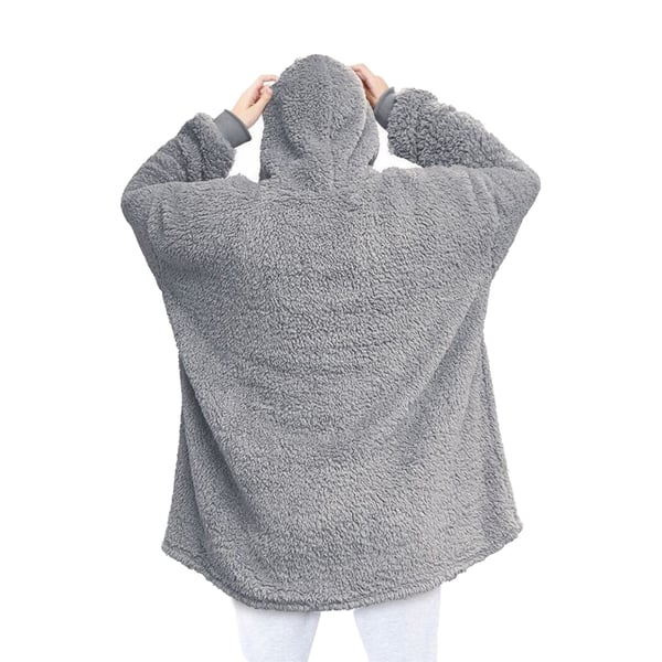 Ribbon Unisex Adult Teddy Fleece Oversized Hoodie