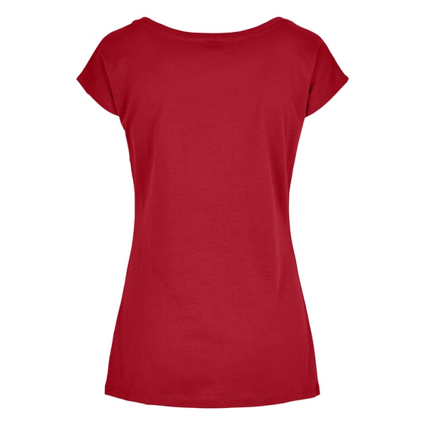 Build Your Brand Womens/Ladies Wide Neck T-Shirt