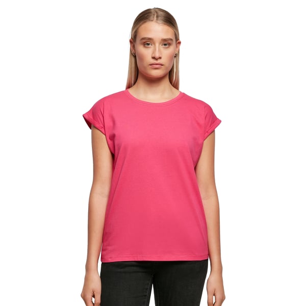 Build Your Brand Womens/Ladies Extended Shoulder T-Shirt