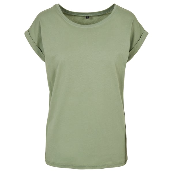 Build Your Brand Womens/Ladies Extended Shoulder T-Shirt