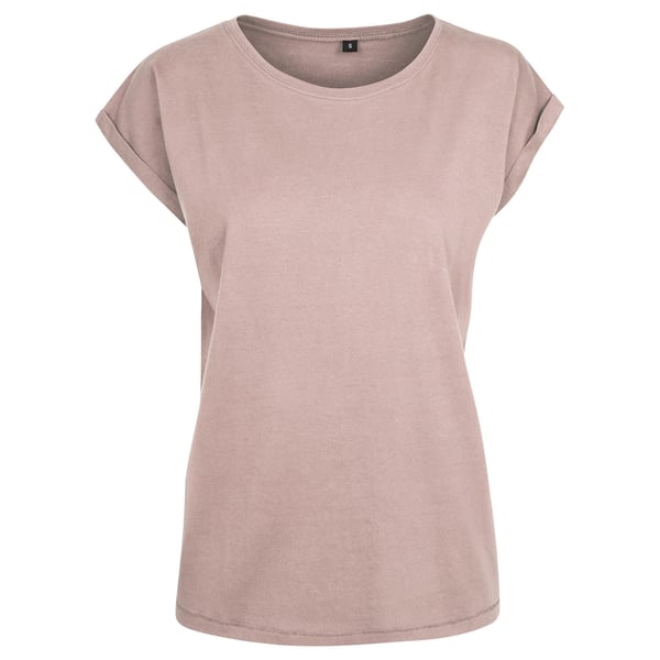 Build Your Brand Womens/Ladies Extended Shoulder T-Shirt