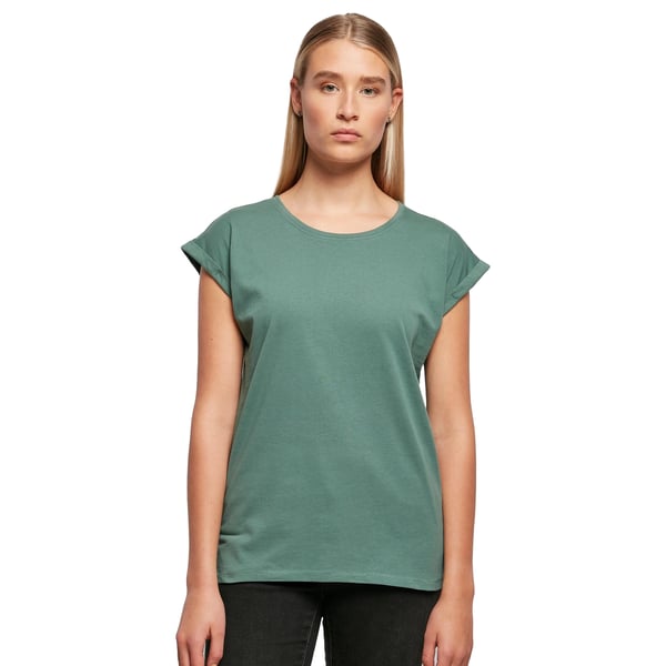 Build Your Brand Womens/Ladies Extended Shoulder T-Shirt