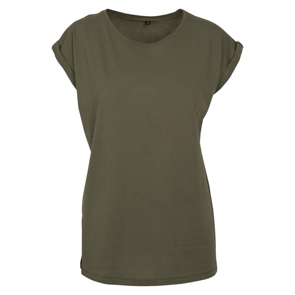 Build Your Brand Womens/Ladies Extended Shoulder T-Shirt