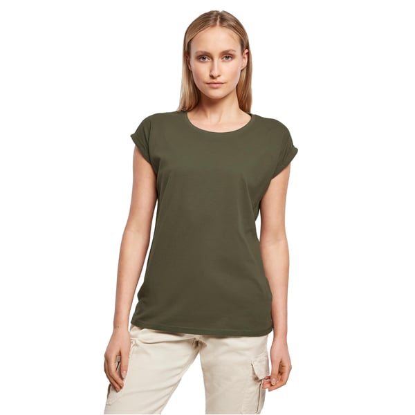 Build Your Brand Womens/Ladies Extended Shoulder T-Shirt