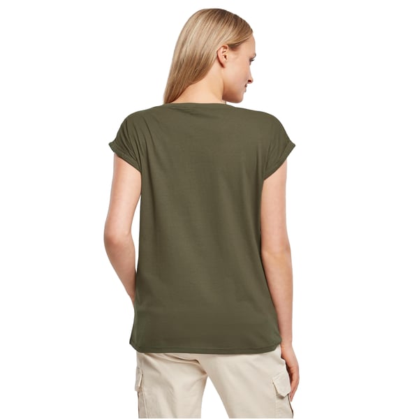 Build Your Brand Womens/Ladies Extended Shoulder T-Shirt