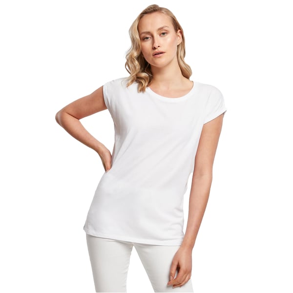 Build Your Brand Womens/Ladies Extended Shoulder T-Shirt