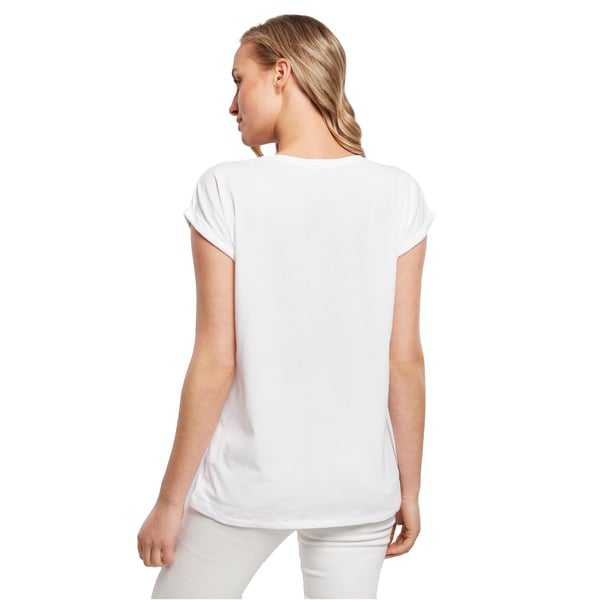 Build Your Brand Womens/Ladies Extended Shoulder T-Shirt