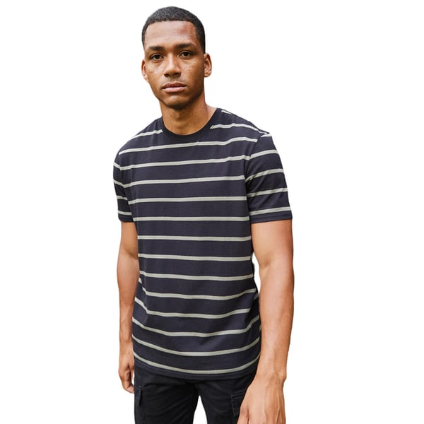 Front Row Mens Striped T-Shirt