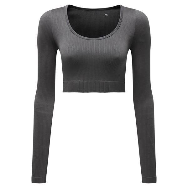 TriDri Naisten Ribattu Saumaton 3D Crop Top