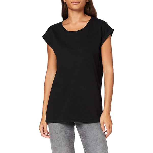 Build Your Brand Womens/Ladies Organic Extended Shoulder T-Shirt