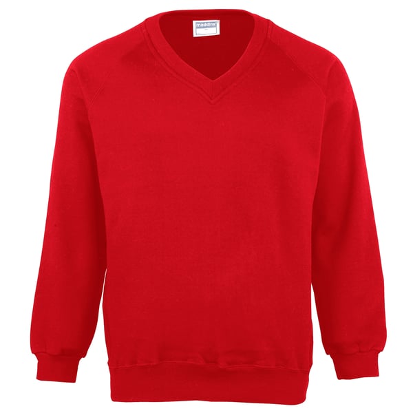 Maddins Childrens Unisex Coloursure V-Neck Sweatshirt / Schoolwear