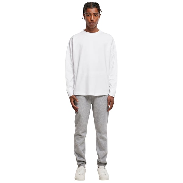 Build Your Brand Mens Cut-On Oversized Long-Sleeved T-Shirt
