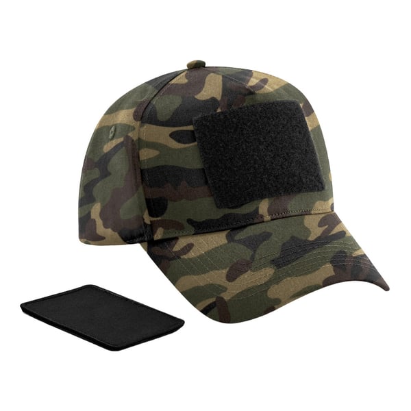 Beechfield Unisex aikuisten maastokuvioitu irrotettava paikka baseball-lippis