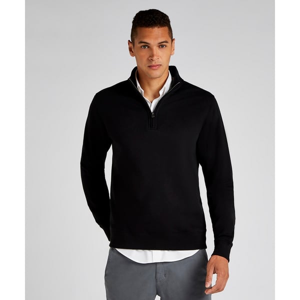 Kustom Kit Sweatshirt med kvart lynlås til mænd
