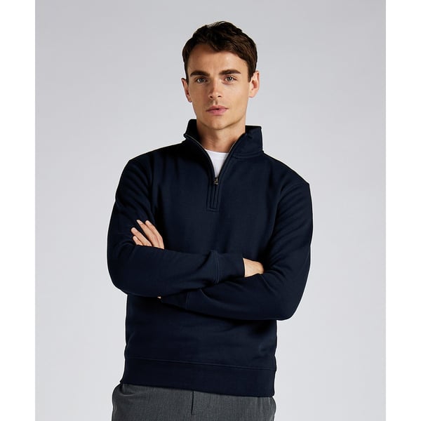 Kustom Kit Sweatshirt med kvart lynlås til mænd