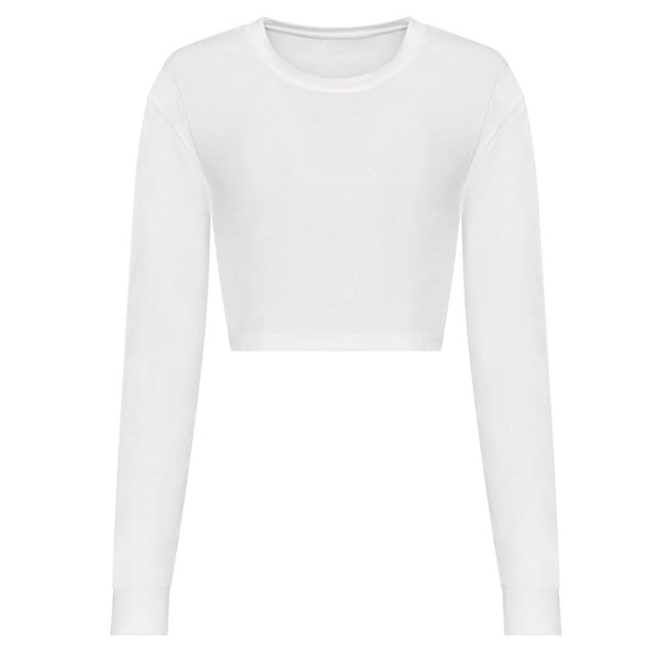Awdis Dame/kvinde Crop Triblend langærmet T-shirt med langærmet bomuld