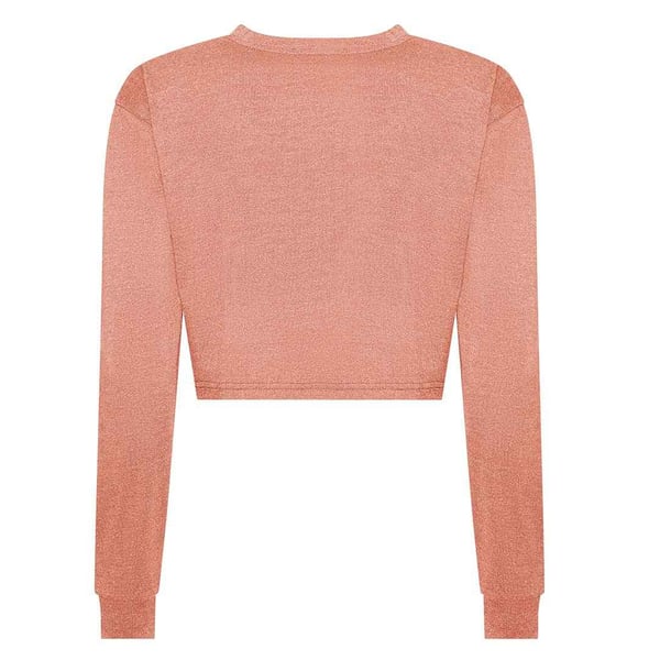 Awdis Womens/Ladies Crop Triblend Long-Sleeved T-Shirt