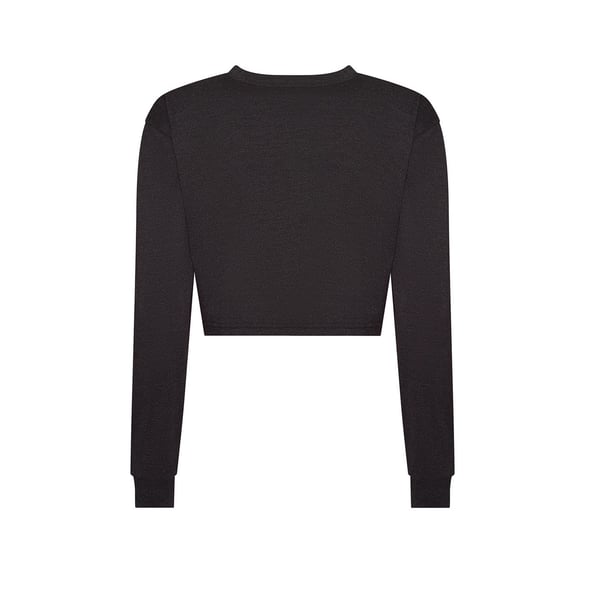 Awdis Womens/Ladies Heather Cropped Long-Sleeved T-Shirt