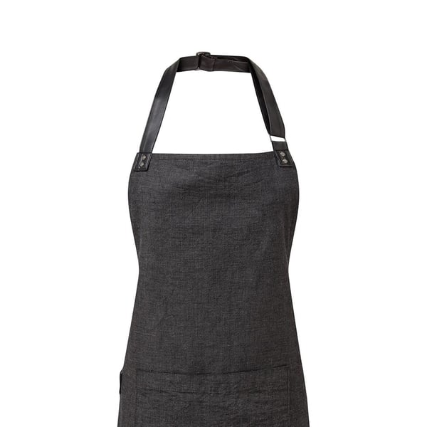 Premier Unisex Adult Annex Oxford Faux Leather Bibbed Full Apron