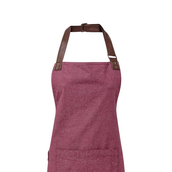 Premier Unisex Adult Annex Oxford Faux Leather Bibbed Full Apron