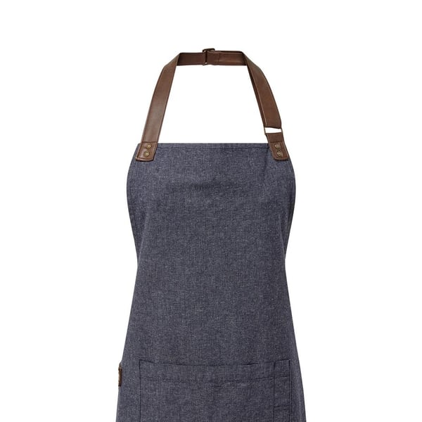 Premier Unisex Adult Annex Oxford Faux Leather Bibbed Full Apron