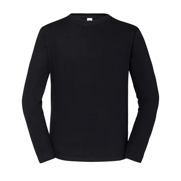 Fruit of the Loom Herre Iconic 195 Premium Ringspun Cotton langærmet T-shirt med lange ærmer