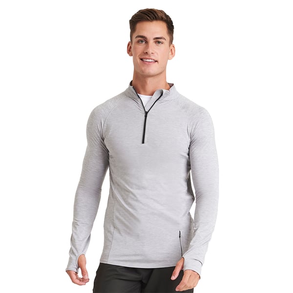 Awdis Mens Cool-Flex Half Zip Long-Sleeved Top