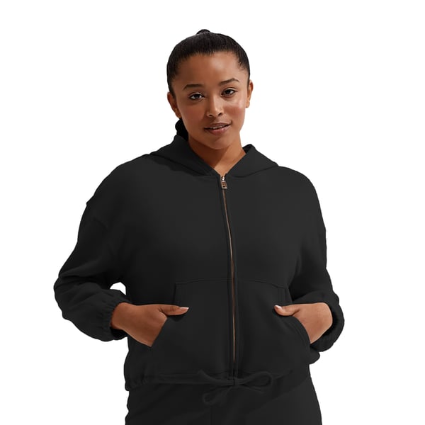 TriDri Womens/Ladies Recycled Cropped Oversized Full Zip Hoodie
