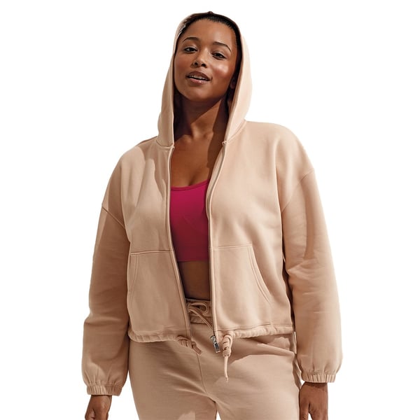 TriDri Womens/Ladies Recycled Cropped Oversized Full Zip Hoodie