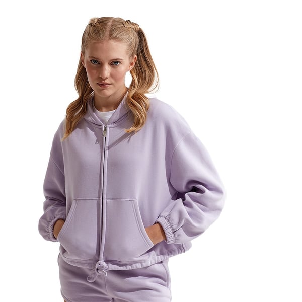 TriDri Womens/Ladies Recycled Cropped Oversized Full Zip Hoodie