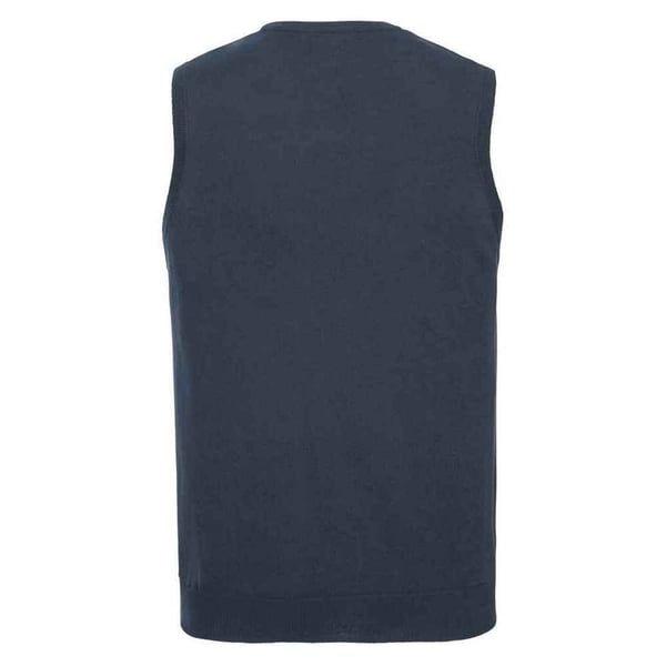 Russell Collection Mens Knitted V Neck Sleeveless Sweatshirt