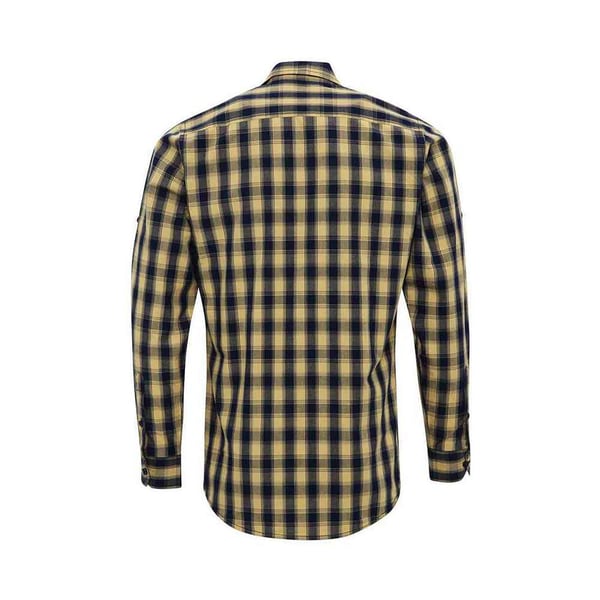 Premier Mens Mulligan Checked Cotton Long-Sleeved Shirt