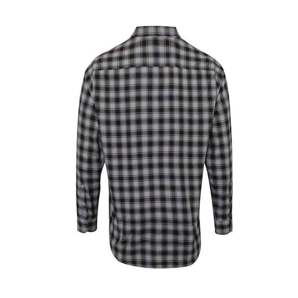 Premier Mens Mulligan Checked Cotton Long-Sleeved Shirt