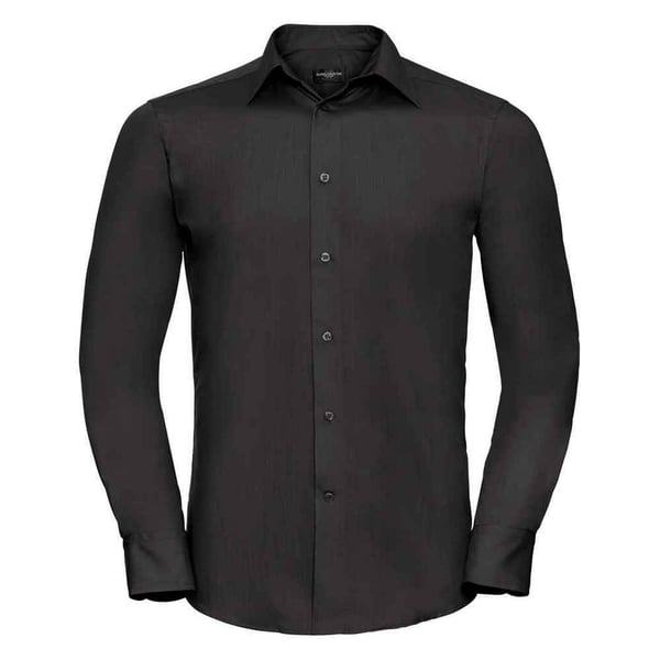 Russell Collection Mens Polycotton Easy-Care Long-Sleeved Formal Shirt