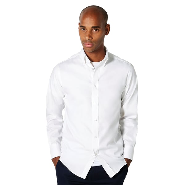 Kustom Kit Mens Premium Oxford Tailored Long-Sleeved Shirt