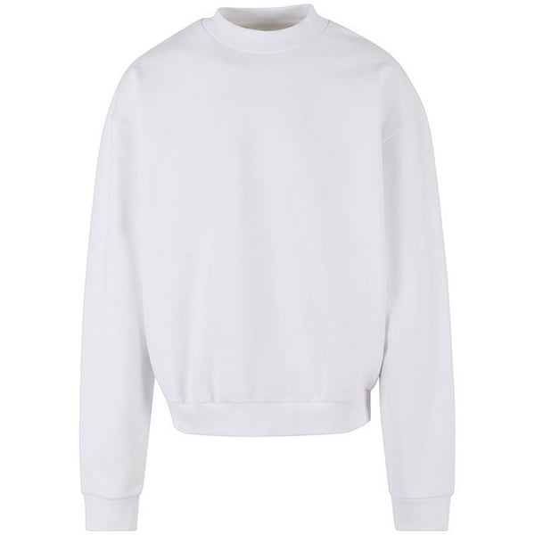 Build Your Brand Mens Ultra Heavy Crew Neck Sweatshirt