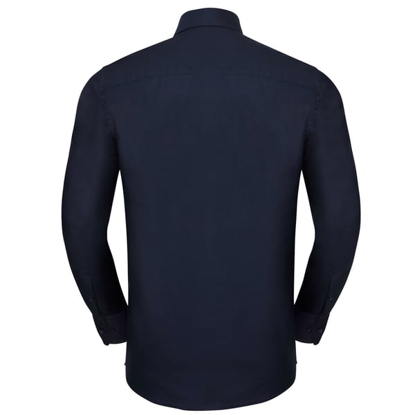 Russell Collection Mens Oxford Easy-Care Tailored Long-Sleeved Shirt