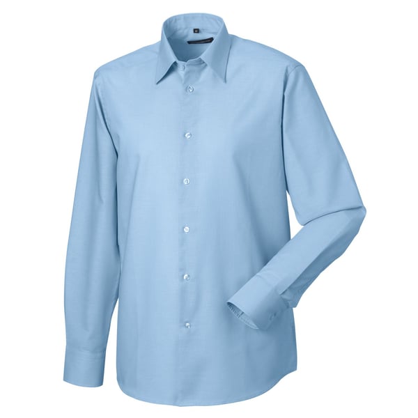 Russell Collection Mens Oxford Easy-Care Tailored Long-Sleeved Shirt