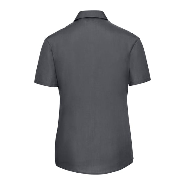 Russell Collection Dam Poplin Lättskött Kortärmad Skjorta